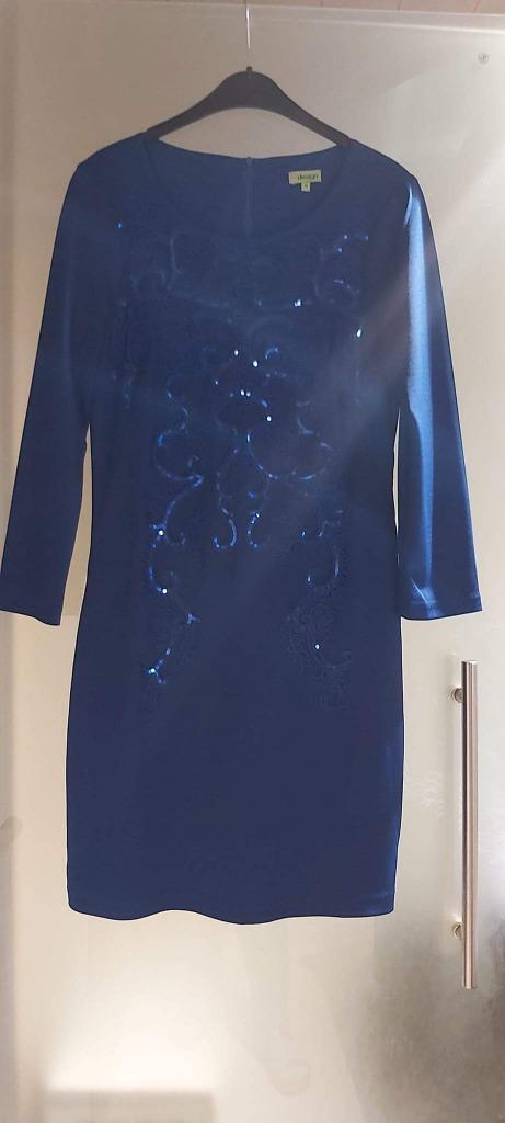 Robe K-Design bleu royal avec manches et paillettes, Vêtements | Femmes, Taille 38/40 (M), Comme neuf, Longueur genou, Bleu