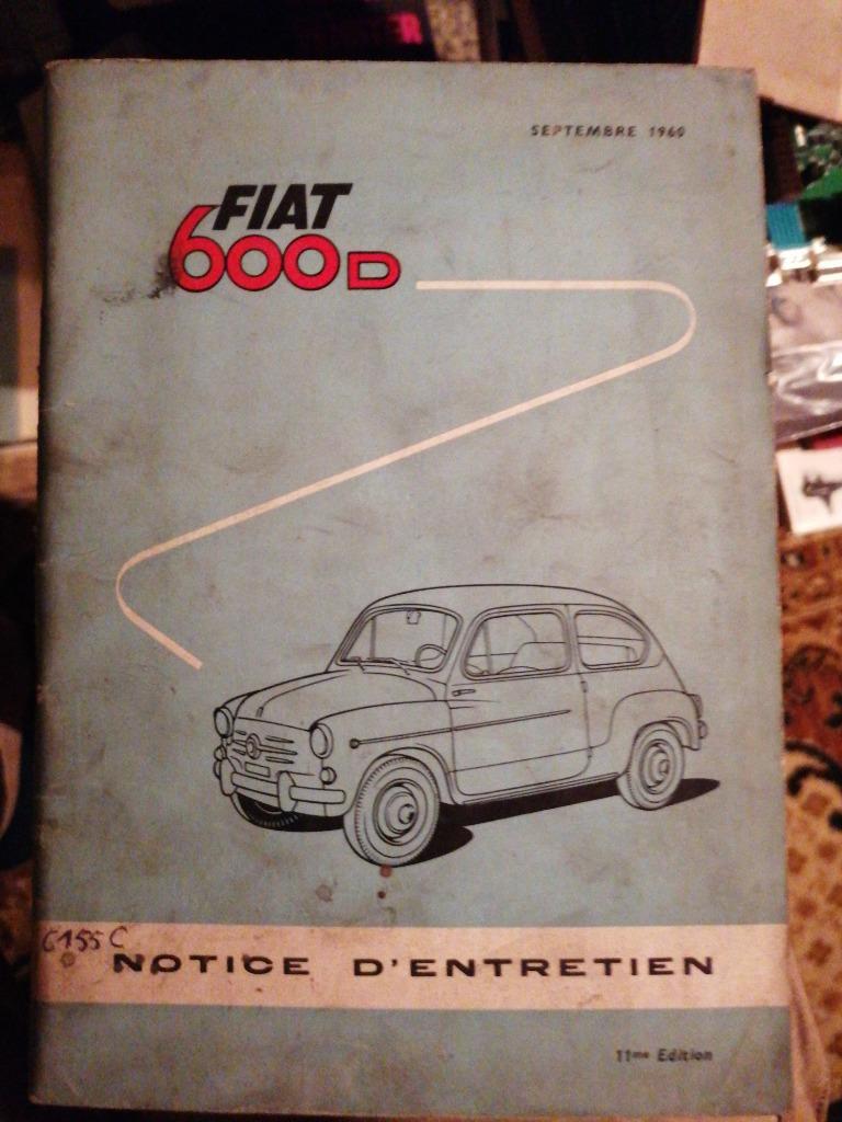 Fiche d'entretien de la Fiat 600d, Enlèvement ou Envoi
