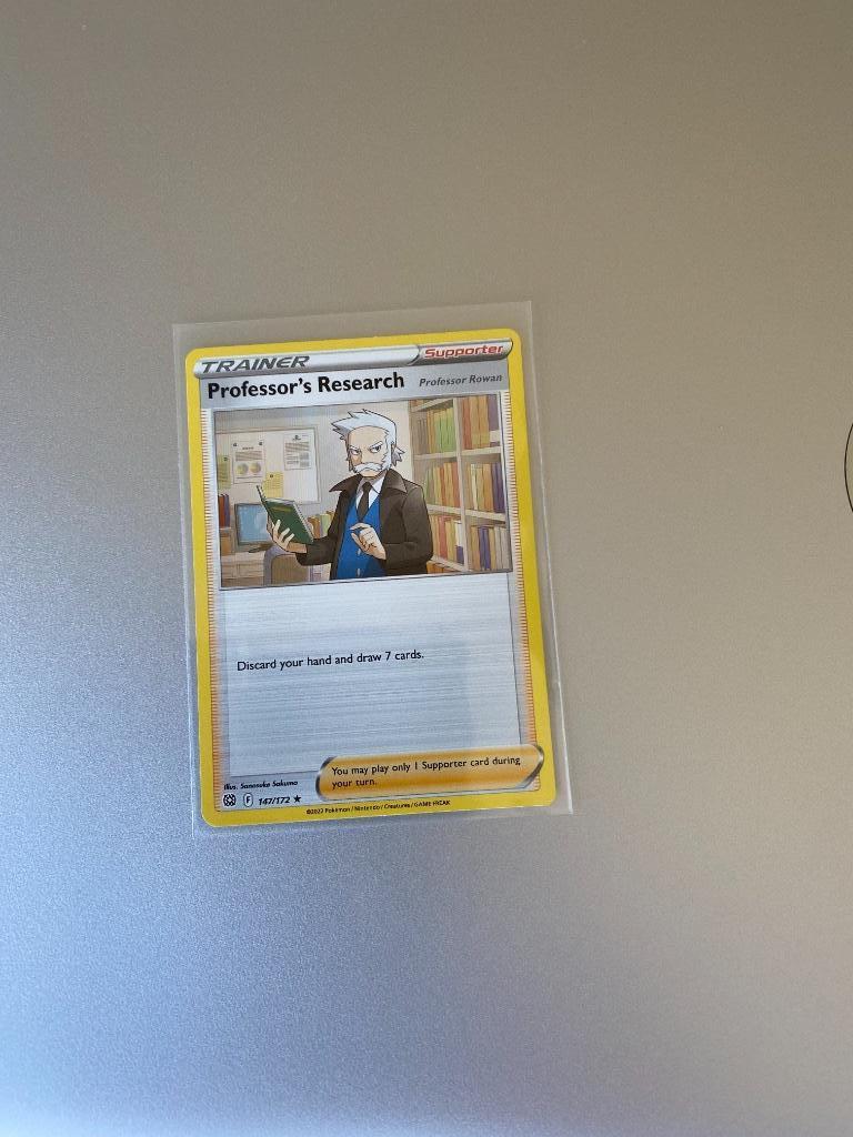 Pokemon holo kaart professor’s research (Rowan), Ophalen of Verzenden, Nieuw, Losse kaart
