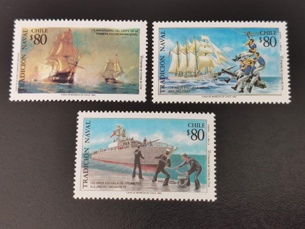 Chili 1993 - marine, force navale, armée, voilier **, Enlèvement ou Envoi, Non oblitéré, Amérique du Sud