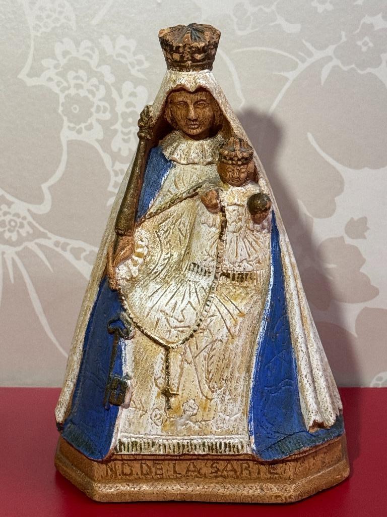 "Notre Dame de la Sarte" - Huy - 20cm, Antiek en Kunst, Antiek | Religieuze voorwerpen, Verzenden