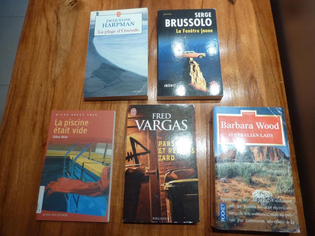 5 romans policiers divers, Livres, Enlèvement