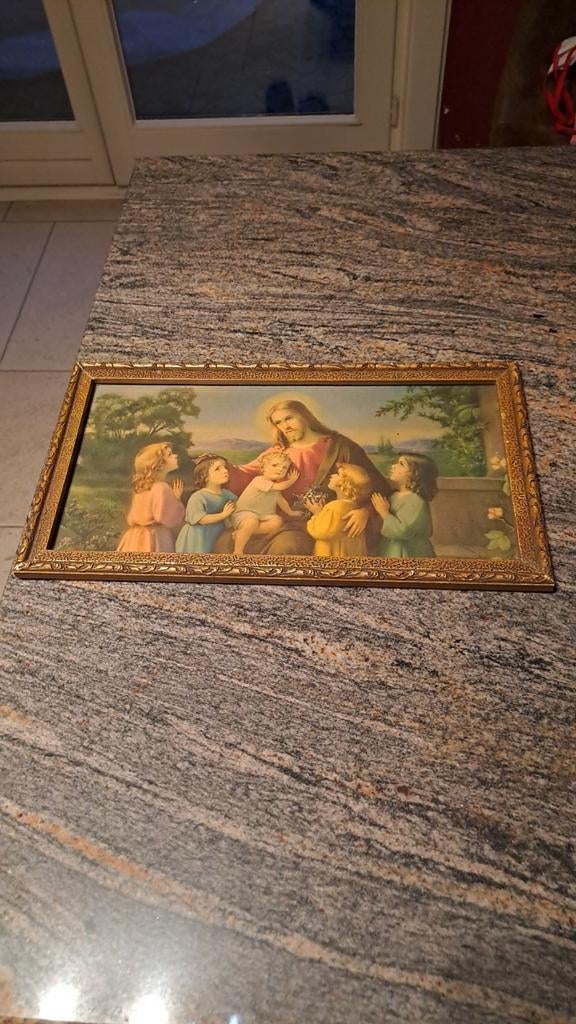 Kader met Christusbeeld, Antiek en Kunst, Ophalen