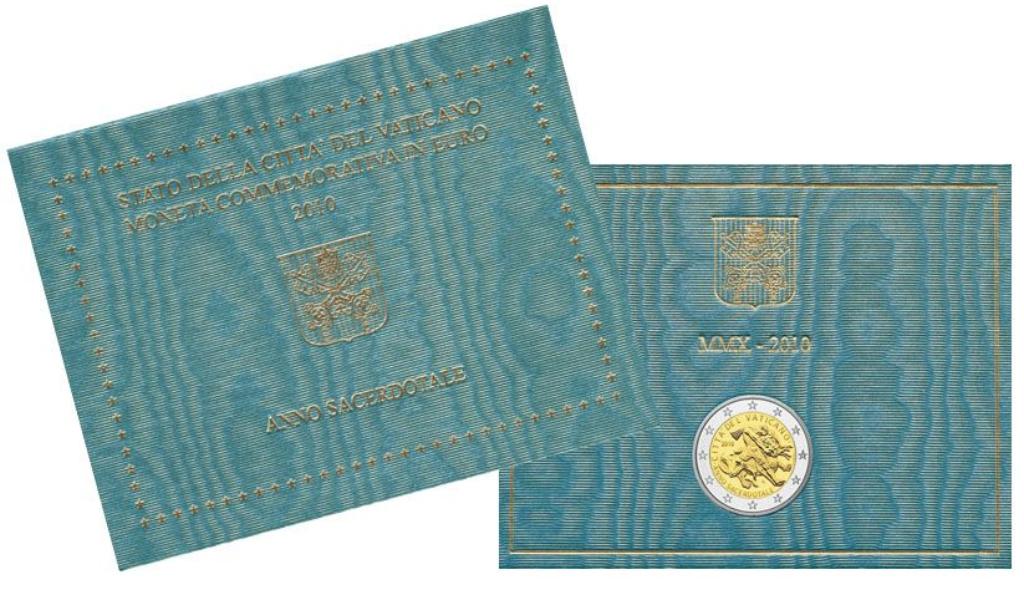 2 euros Cité du Vatican 2010 Année sacerdotale, Enlèvement ou Envoi, Vatican, 2 euros