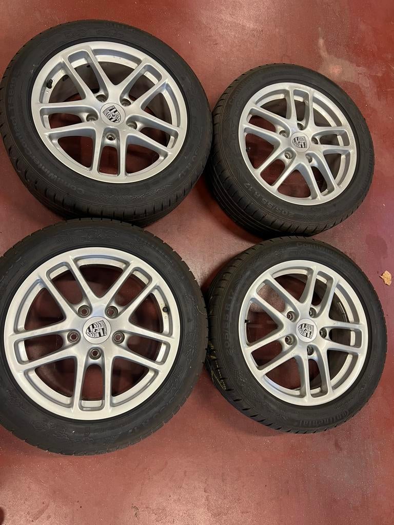 Set originele Porche velgen met winterbanden, Auto-onderdelen, Banden en Velgen, Ophalen, Overige, Gebruikt, Banden en Velgen