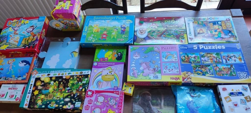 Lot van verschillende puzzels en spelletjes, Ophalen, 10 tot 50 stukjes, Zo goed als nieuw, 2 tot 4 jaar