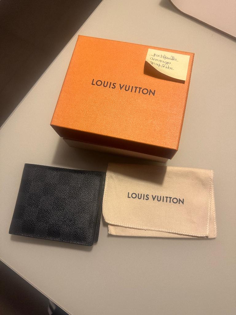 Louis vuitton amerigo wallet, Zwart, Zo goed als nieuw, Met knipsluiting, Ophalen