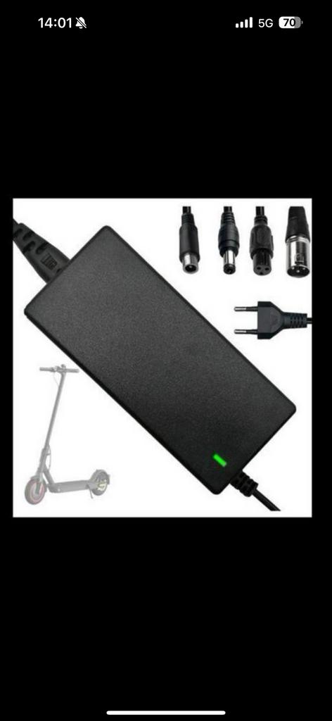 Universele scooterlader met adapter, Fietsen en Brommers, Steps, Ophalen of Verzenden, Nieuw