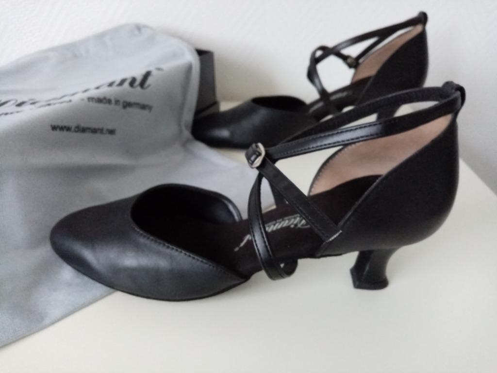 Diamand Dans Schoenen zwart maat 41, Diamant, Zwart, Nieuw, Dansschoenen