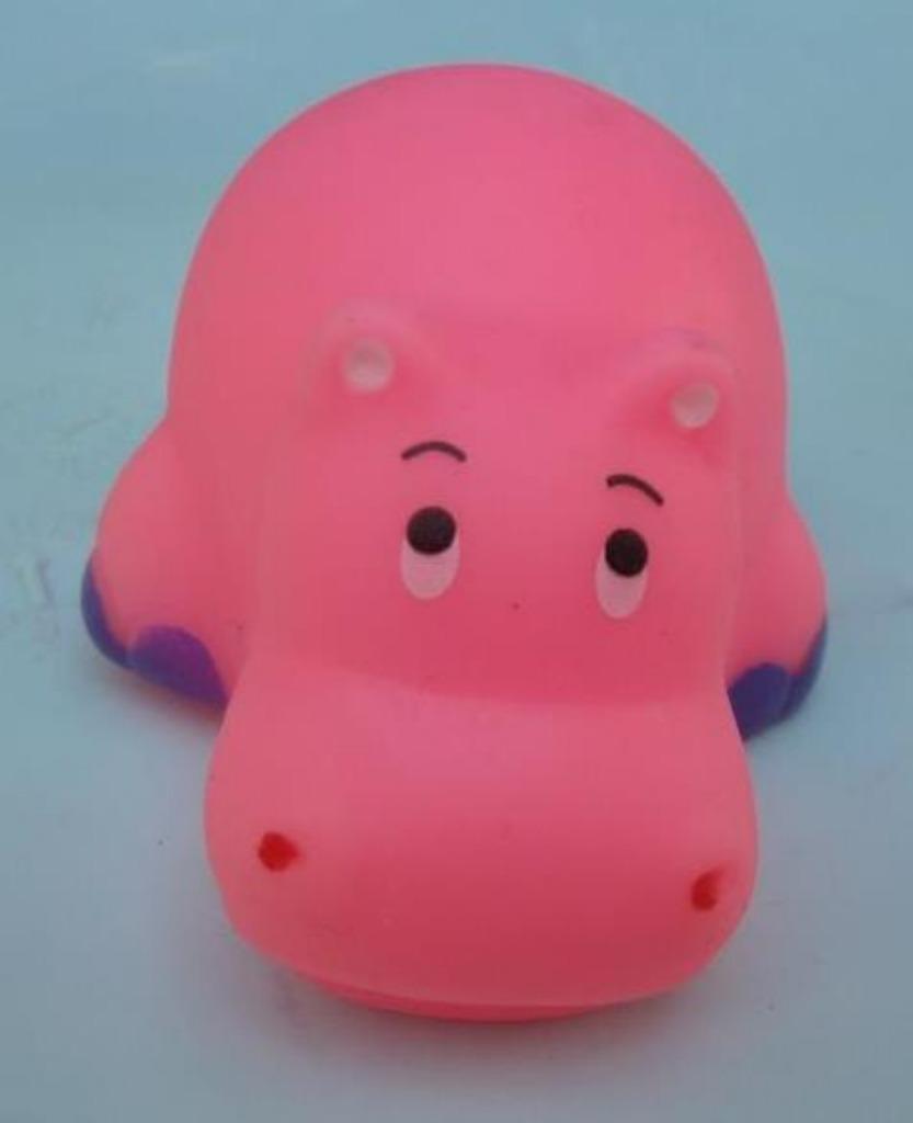 jouet de bain rose hippopotame hauteur environ 3,5 cm, Enlèvement ou Envoi, Utilisé