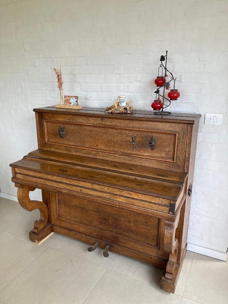 mooie Henri Herz piano, Muziek en Instrumenten, Piano's, Ophalen, Gebruikt, Bruin, Piano