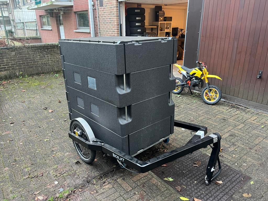 Fietstrailer + professionele isotherme box, Ophalen, Nieuw, Bagagekar, 80 kg of meer
