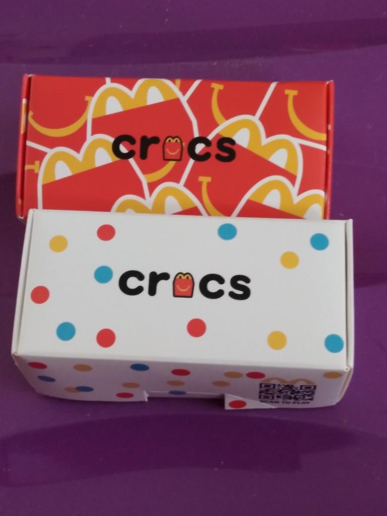 mac donalds  figuur crocs 2 stuks (doos dvd), Ophalen of Verzenden, Nieuw, Verpakking