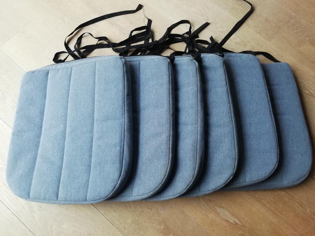 Lot de 6 housses pour coussins pour chaises de jardin en jea, Enlèvement ou Envoi