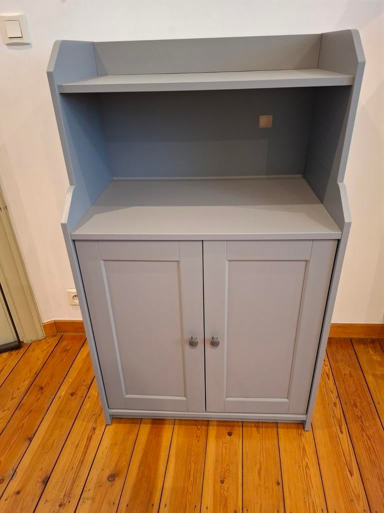 Meuble de Rangement 2 portes, gris, 70x116 cm