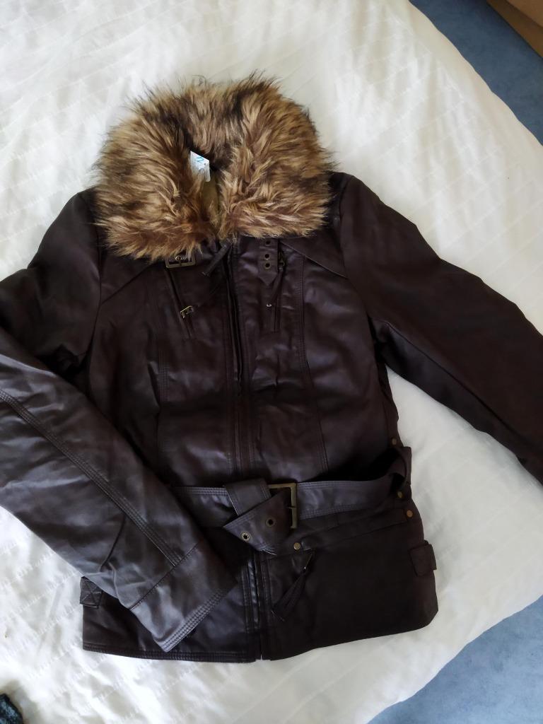 Blouson Imitation Cuir Barn Jacket, Vêtements | Femmes, Neuf, Taille 36 (S), Brun, Enlèvement