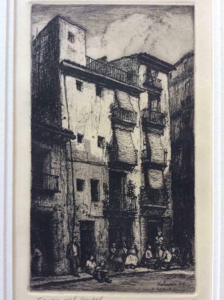 ets Jacques Gorus (1901-1981) Plaza del Angel, Valencia, Enlèvement ou Envoi