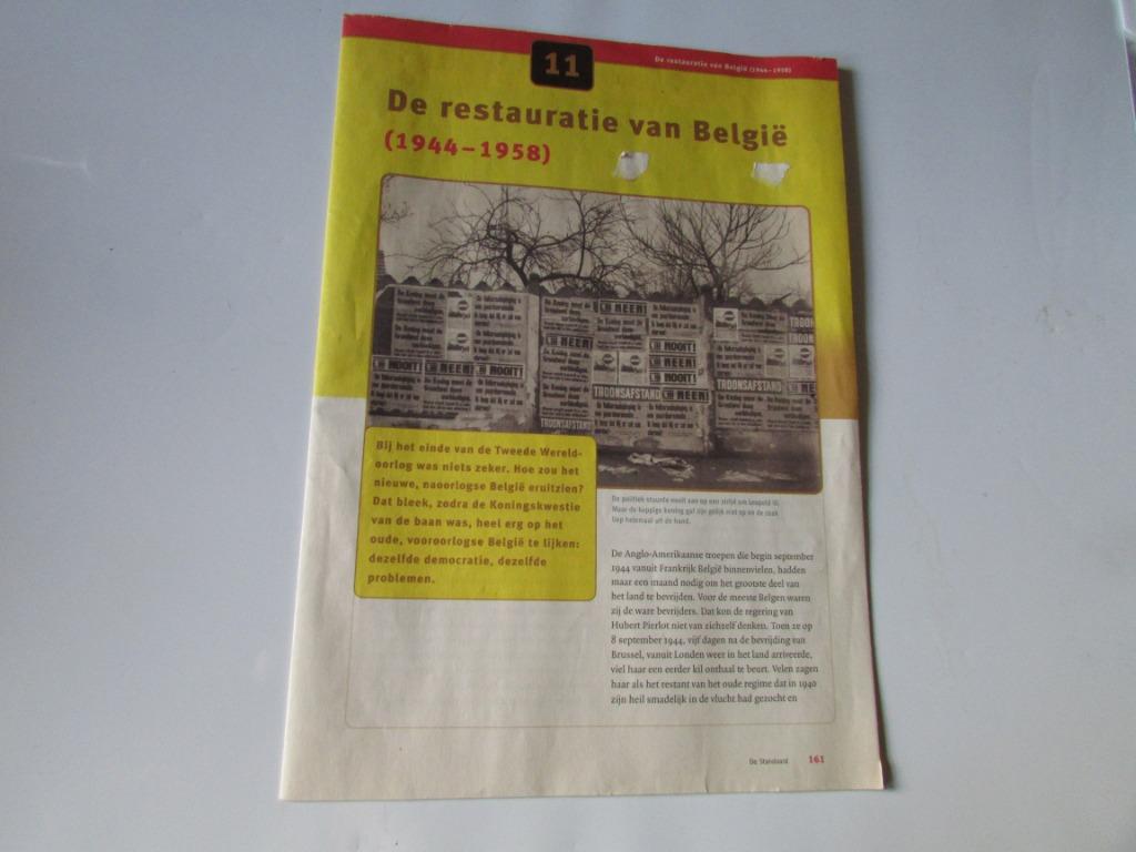 DE RESTAURATIE VAN BELGIË 1944 - 1958, Enlèvement ou Envoi, Diverse auteurs, Utilisé, 20e siècle ou après