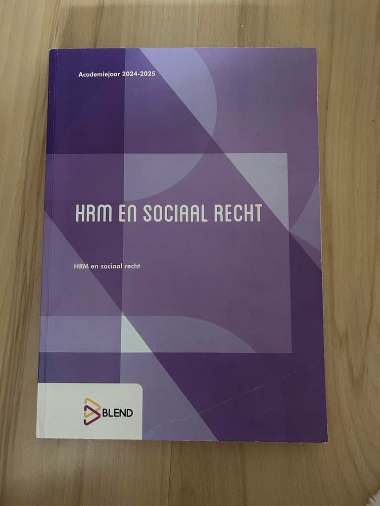 HRM en Sociaal recht, Ophalen, Nieuw