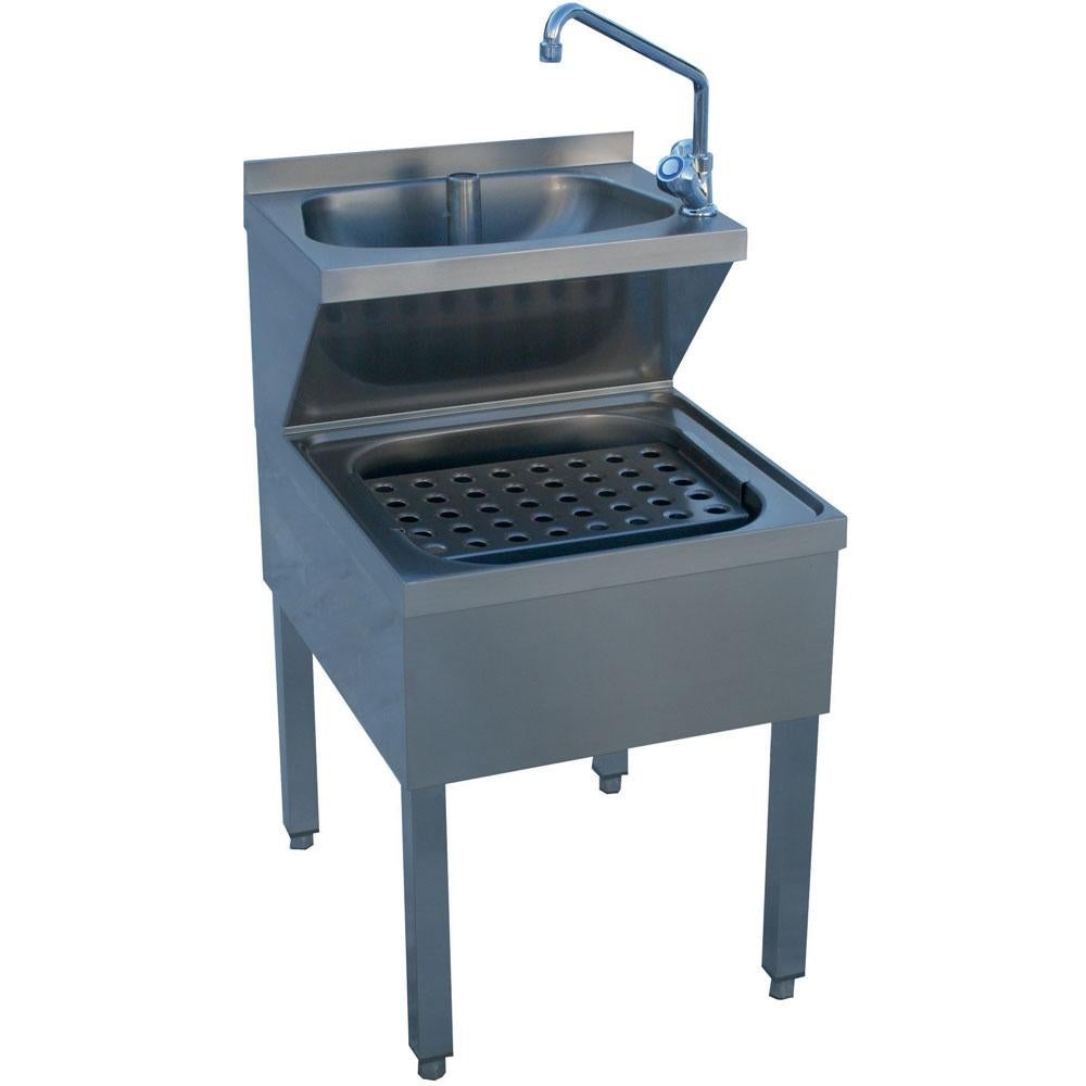 Lave-mains combiné sur piètement, Doe-het-zelf en Bouw, Sanitair, Nieuw, Kraan, Inox, Ophalen of Verzenden