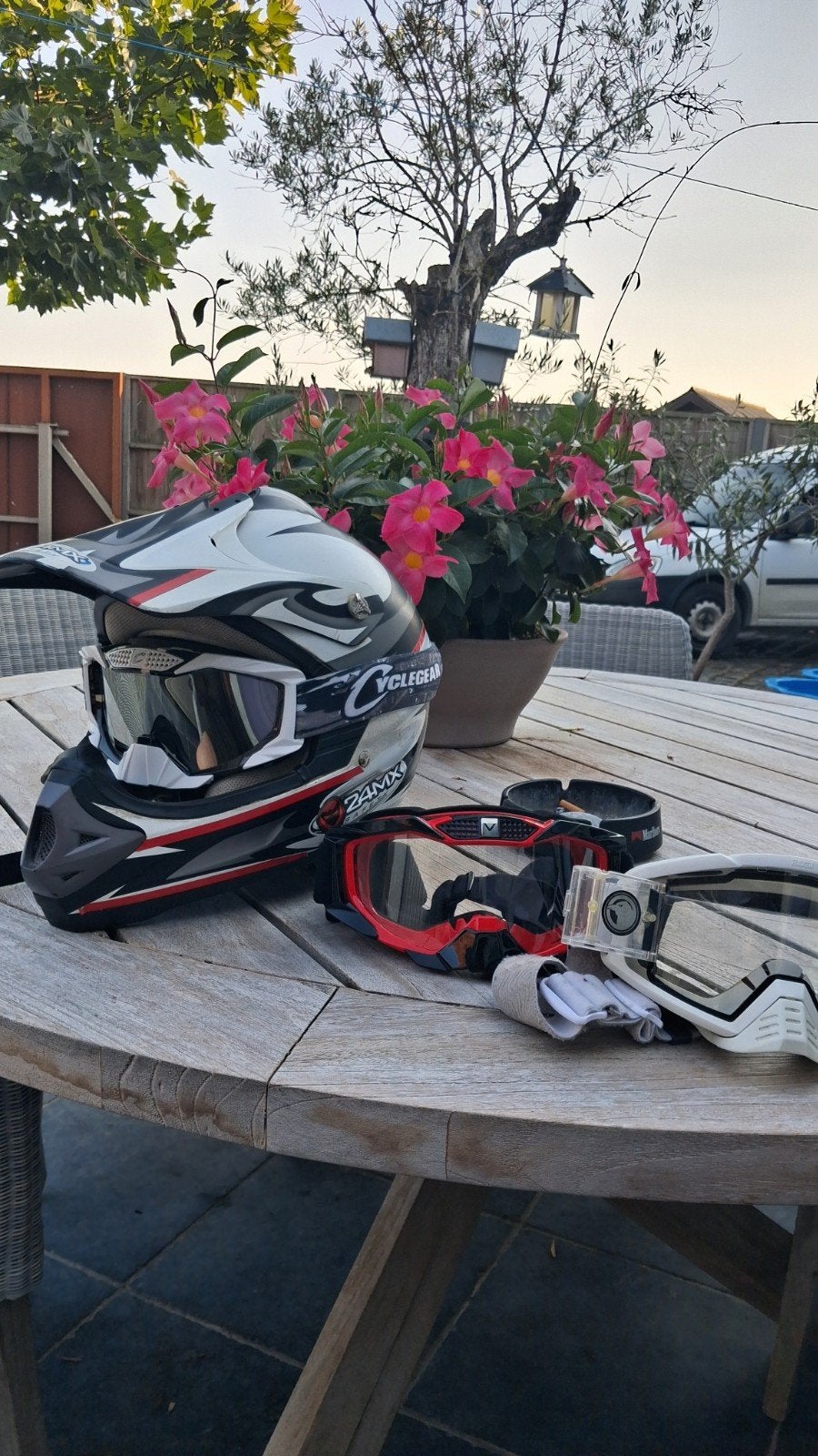 helm xl met 3 brillen, Motoren, Ophalen, XL