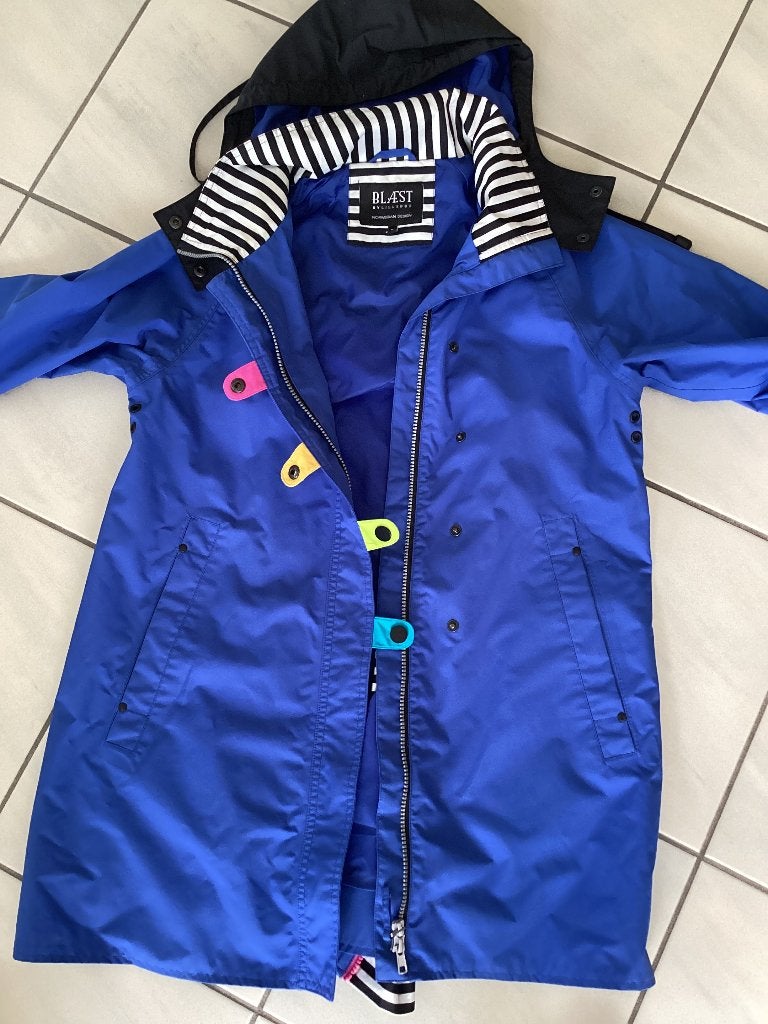 Blauwe jas, Ophalen of Verzenden, Maat 38/40 (M)