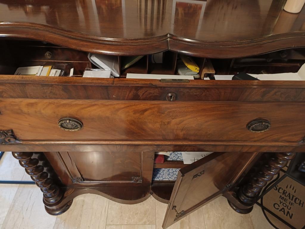 Antiek bureau meubel te koop. Mahonie hout, Enlèvement