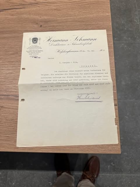 brief lettre Hermann Lohmann Hafslinghausen 1931, Ophalen of Verzenden, Brief