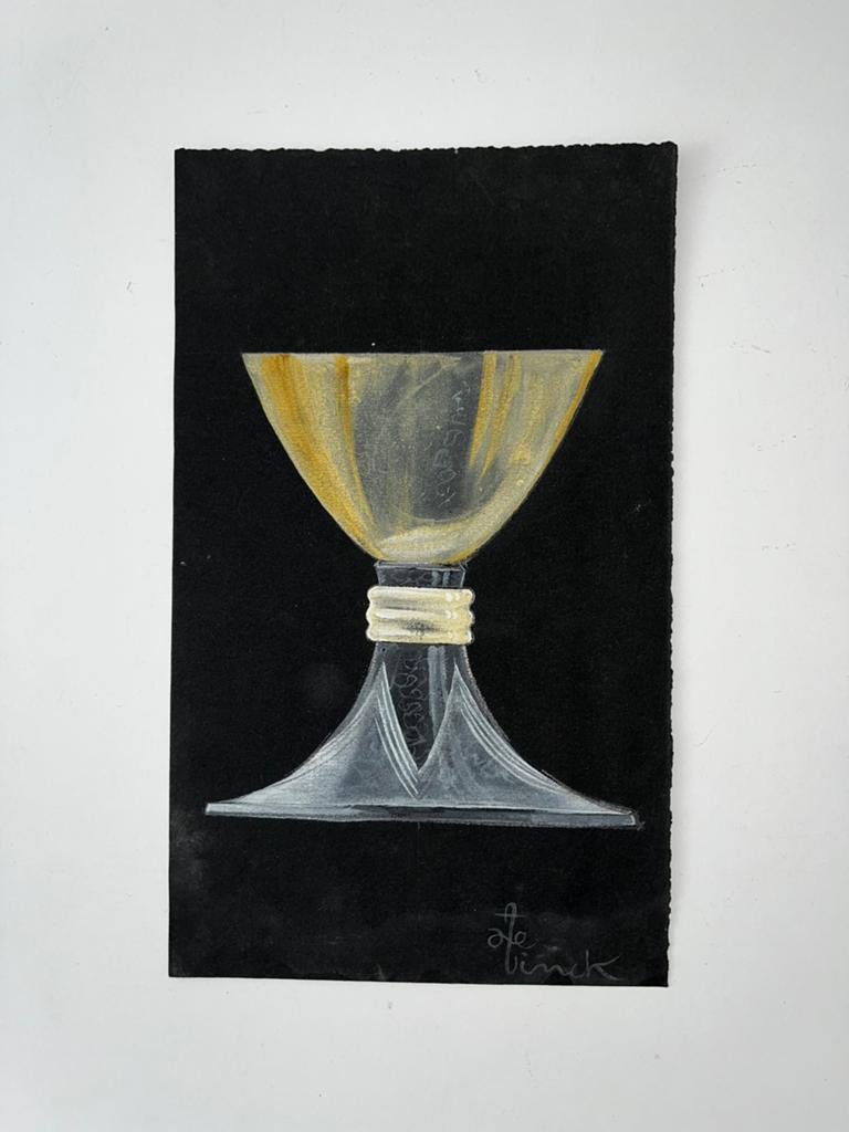 Originele pastel gesign studie miskelk Antoine de Vinck 1944, Ophalen of Verzenden