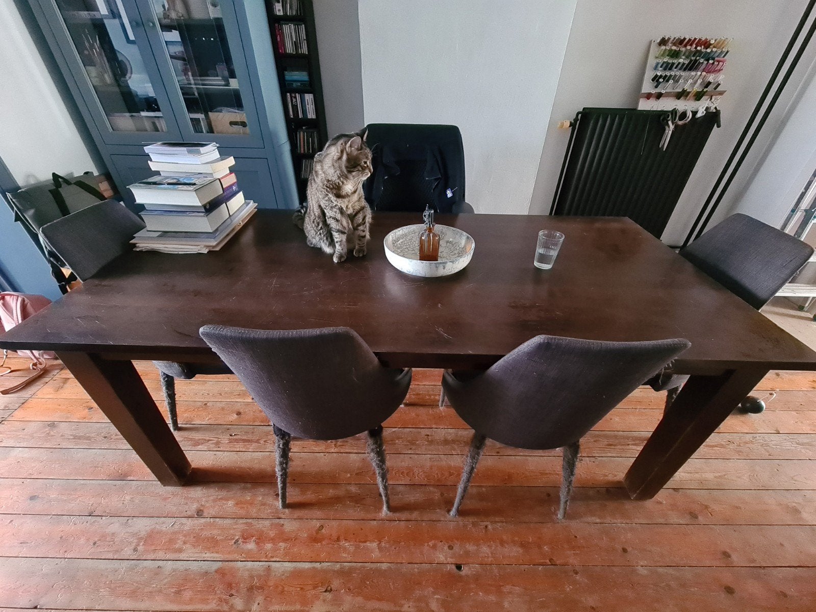 Grote, stevige eiken eettafel te koop, Huis en Inrichting, Tafels | Eettafels, Ophalen