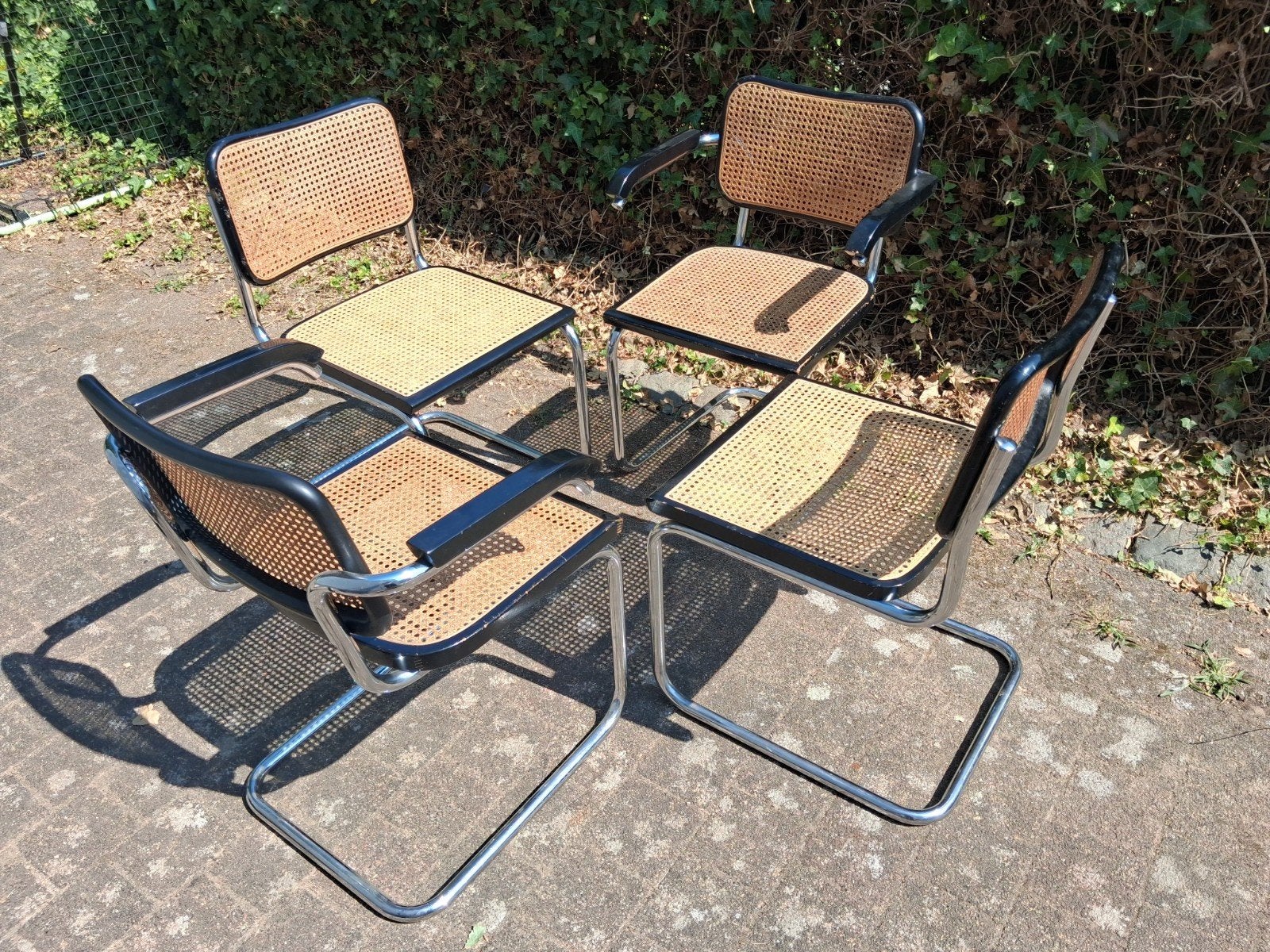 4 italiaanse cidue cesca-model stoelen, naar Marcel Breuer, Huis en Inrichting, Stoelen, Ophalen