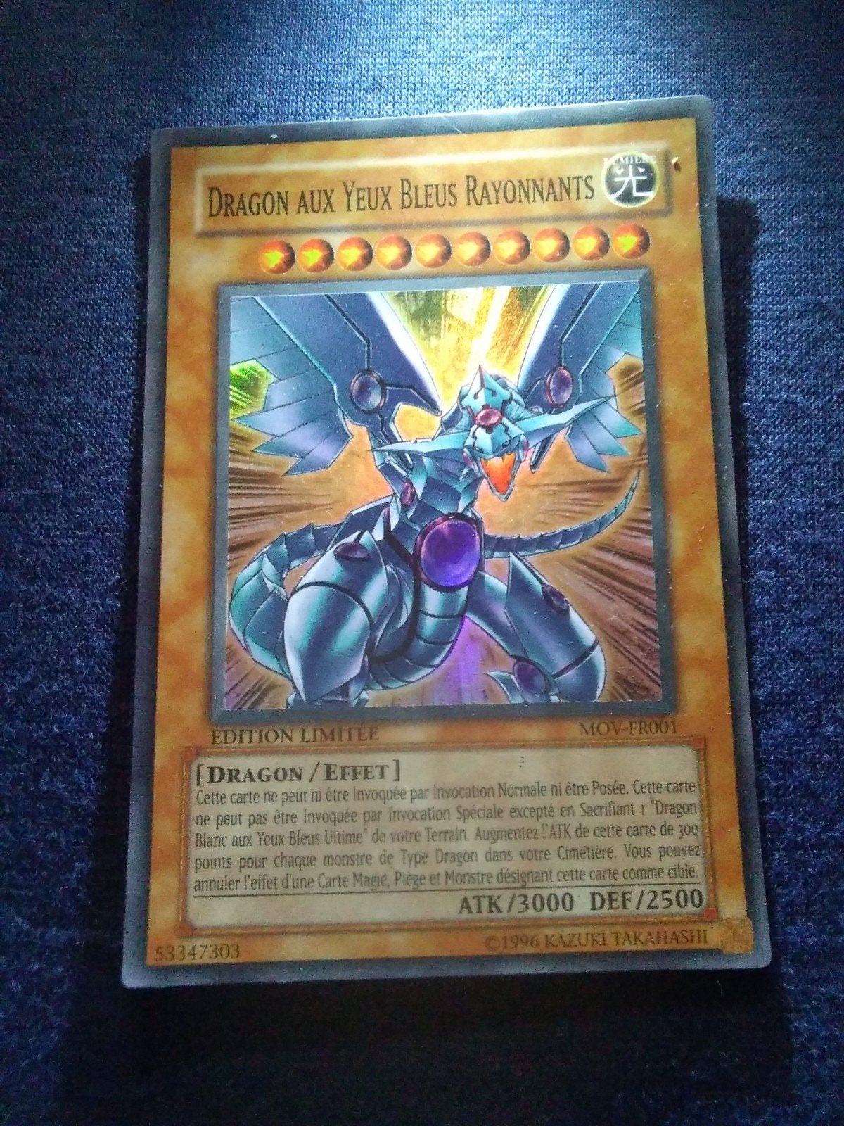 carte Dragon Blanc Au Yeux Bleus Rayonnant, Ophalen of Verzenden