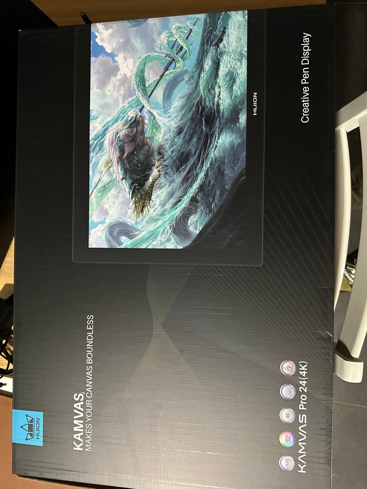 Kamvas Pro 24 (4K),Adjustable Stand ST100A, Computers en Software, Ophalen, Multi-touch, Zo goed als nieuw, Bedraad