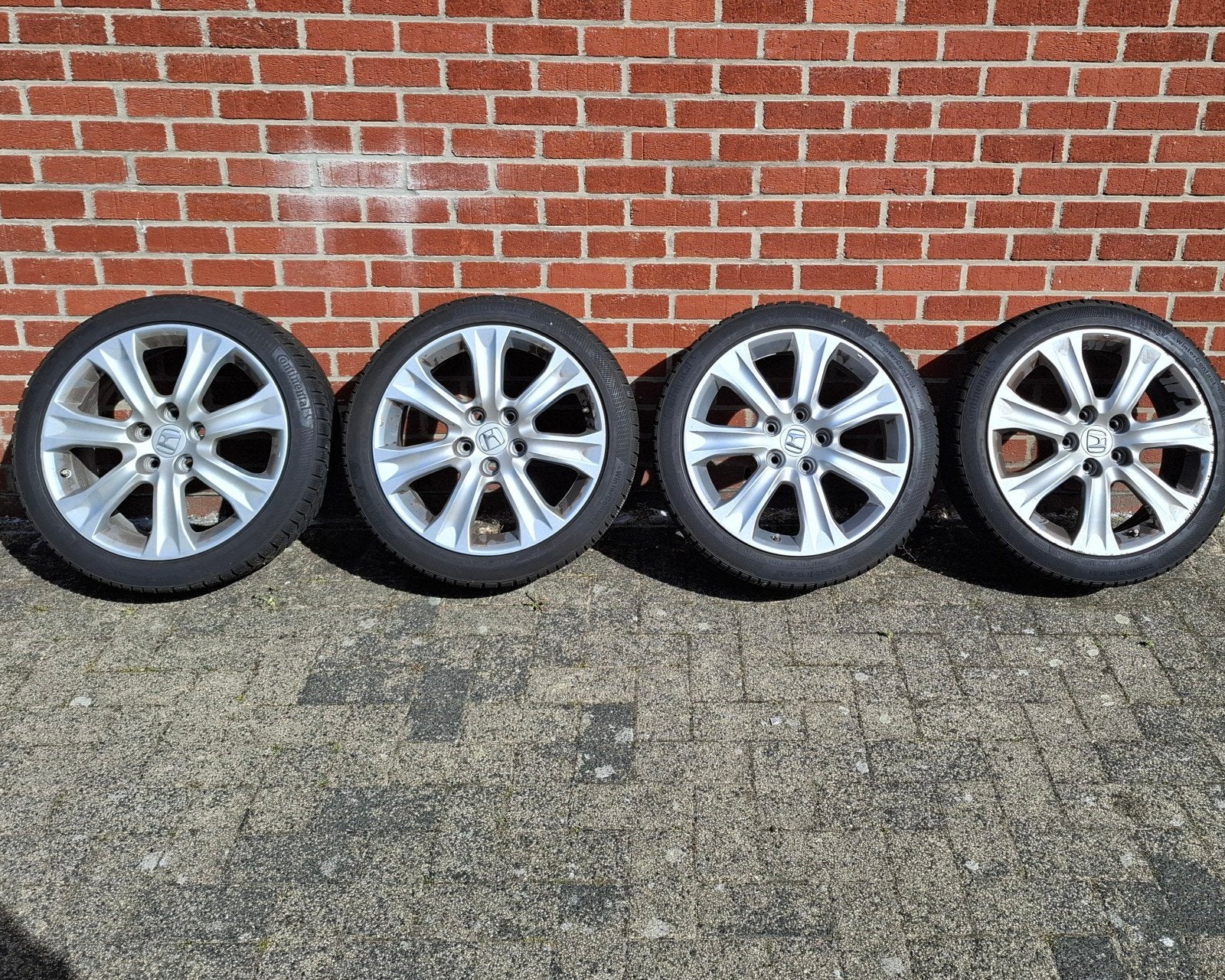 Honda  civic 18 inch 18X8J ET 55 set velgen FK8 FL5 FK2 FC, Auto-onderdelen, Ophalen, 18 inch, Velg(en), Winterbanden
