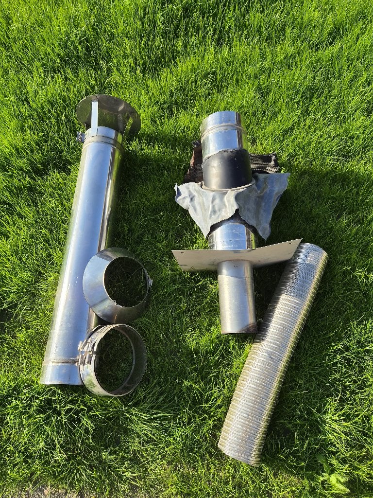 geïsoleerde dakdoorvoer kachel inox, Ophalen, Gebruikt, Afzuiger
