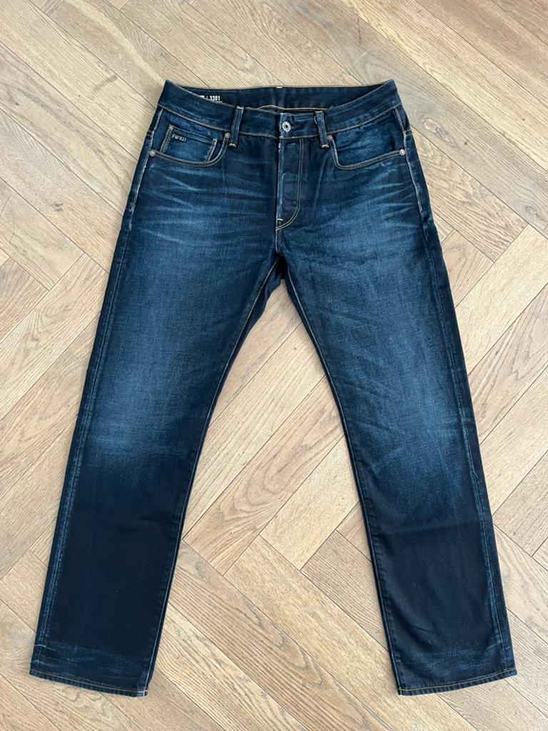 G- star RAW 3301 STRAIGHT broek jeans W33 L32 Z.G.A.N., Ophalen of Verzenden, Zo goed als nieuw, W33 - W34 (confectie 48/50)