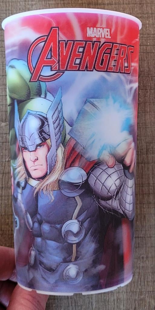 Marvel - Avengers: plastic beker, Ophalen of Verzenden, Zo goed als nieuw, Film, Gebruiksvoorwerp