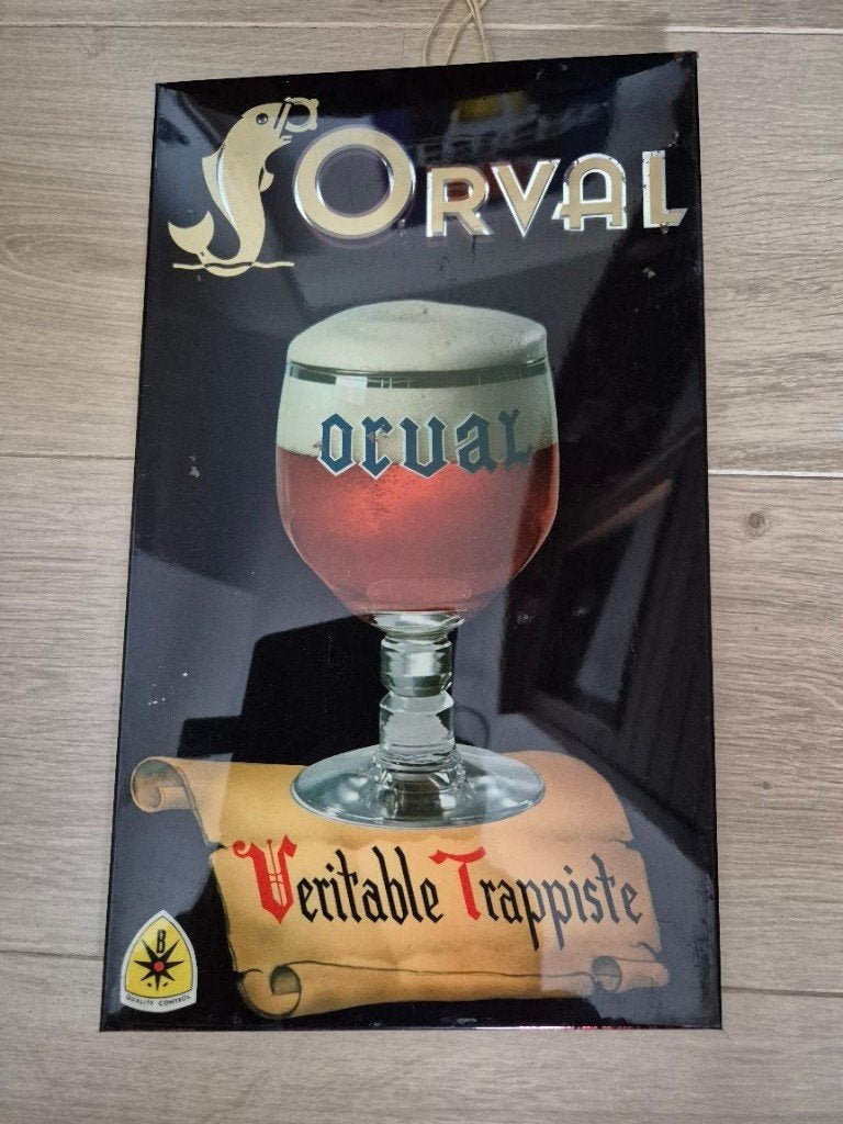 Orval glacoide bordje, Verzamelen, Merken en Reclamevoorwerpen, Ophalen of Verzenden
