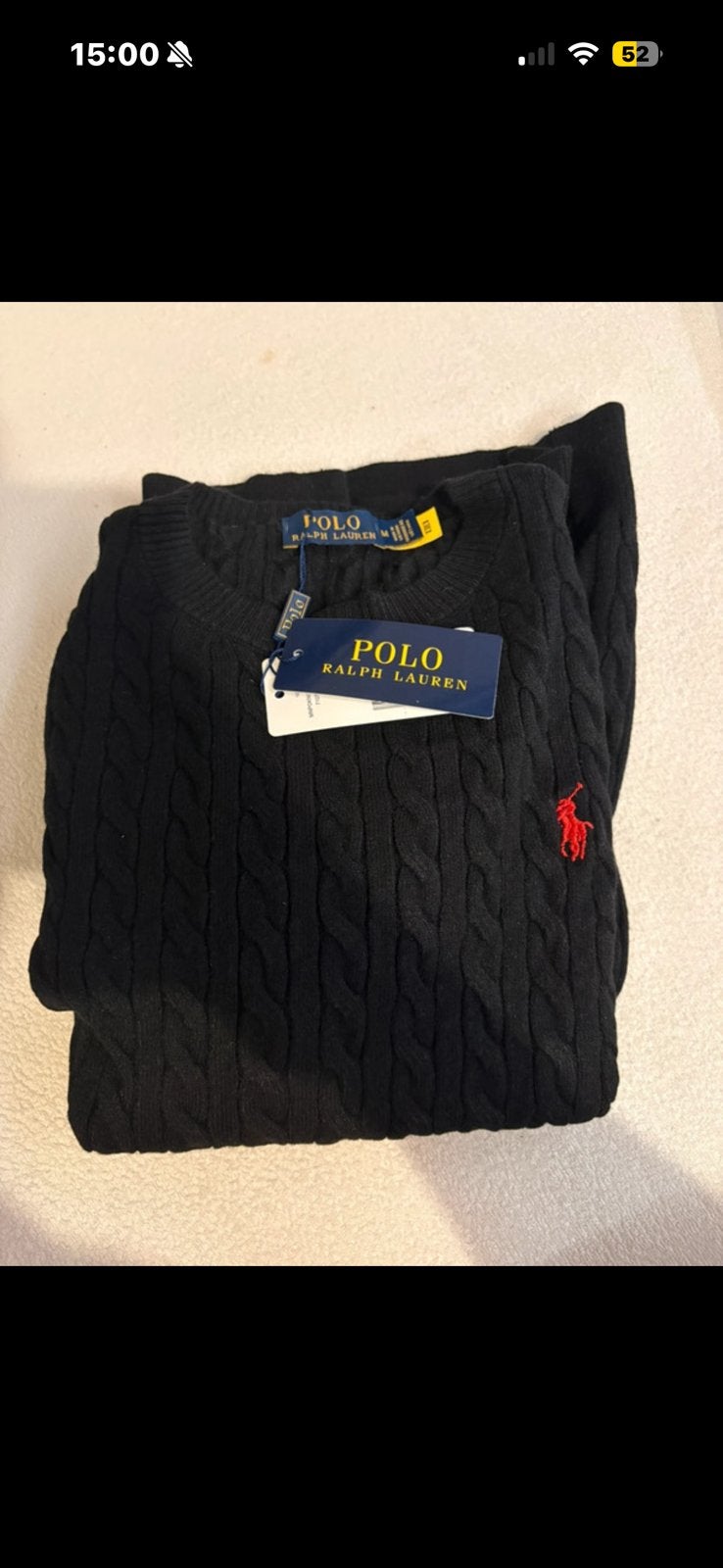 Mooie ralph lauren sweater, Ophalen of Verzenden, Zo goed als nieuw, Maat 48/50 (M), Zwart