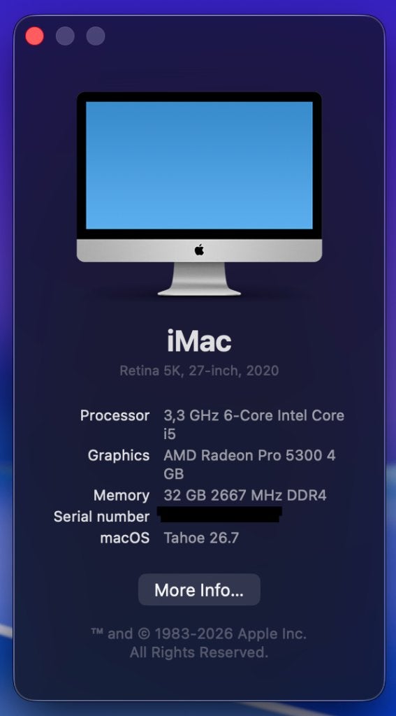 Apple iMac Retina 5K 27inch model 2020 32GB RAM 512GB SSD, Informatique & Logiciels, 32 GB, SSD, IMac, 27 inch
