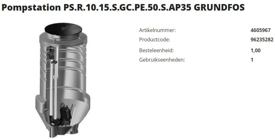 Grundfos pompput, Ophalen, Nieuw, Overige typen