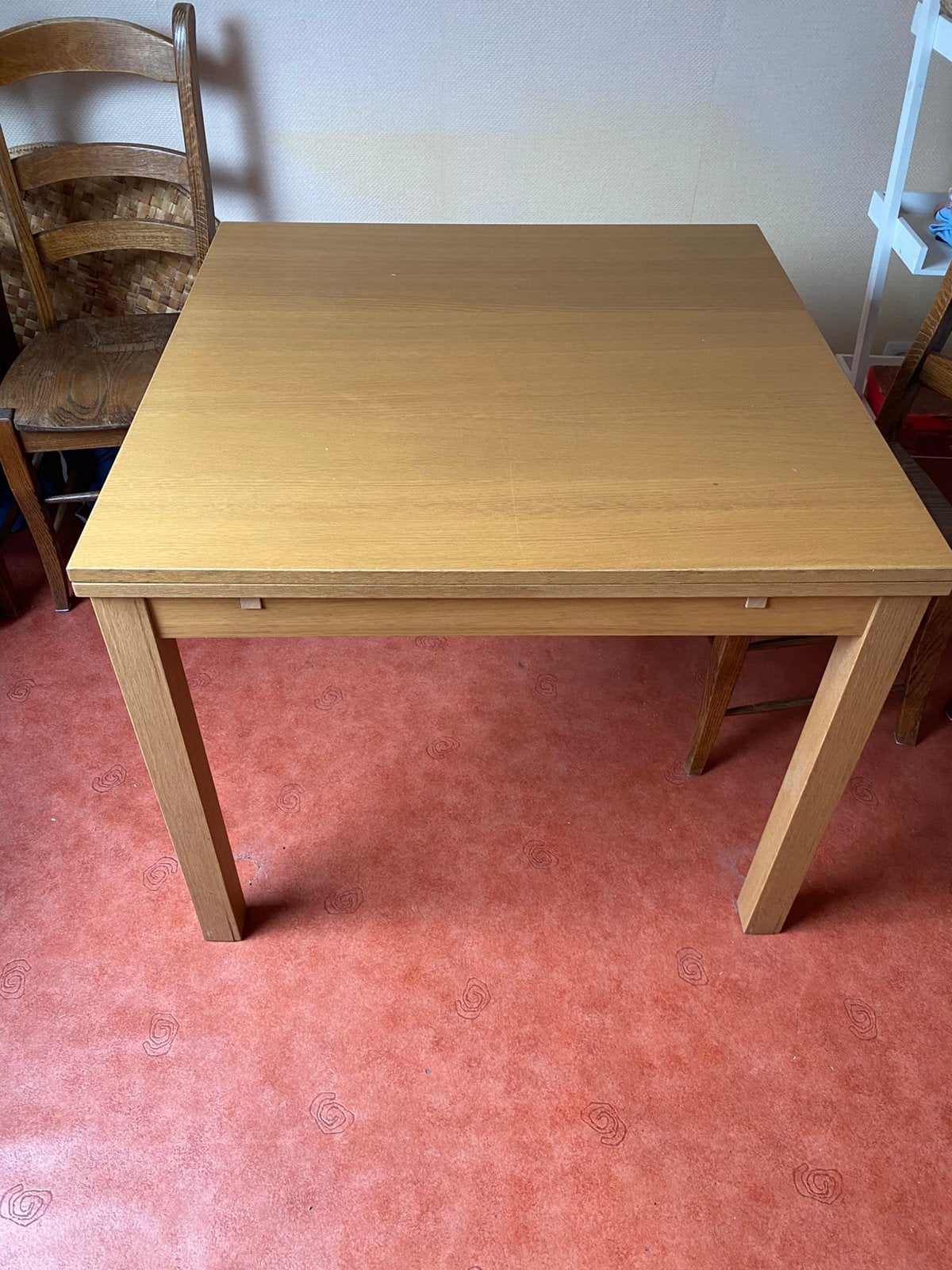 90x90 tafel met verlengstukken, Huis en Inrichting, Ophalen, Zo goed als nieuw