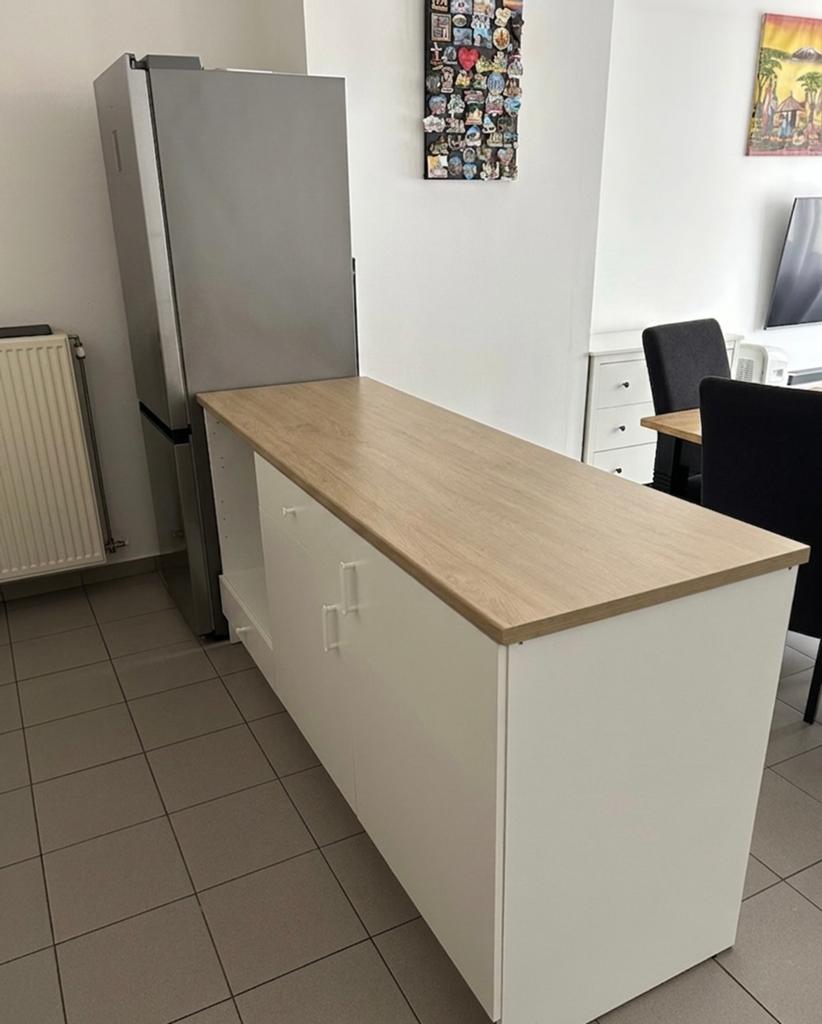 Keukeneiland ikea, kitchen island, Huis en Inrichting, Ophalen, Zo goed als nieuw, Wit