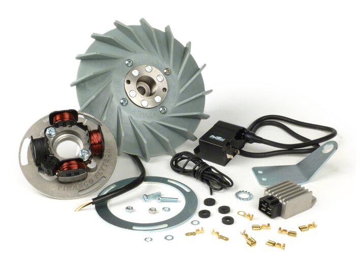 Pinasco elektronische ontsteking voor vespa acma, wideframe,, Ophalen, Zo goed als nieuw, Koplamp