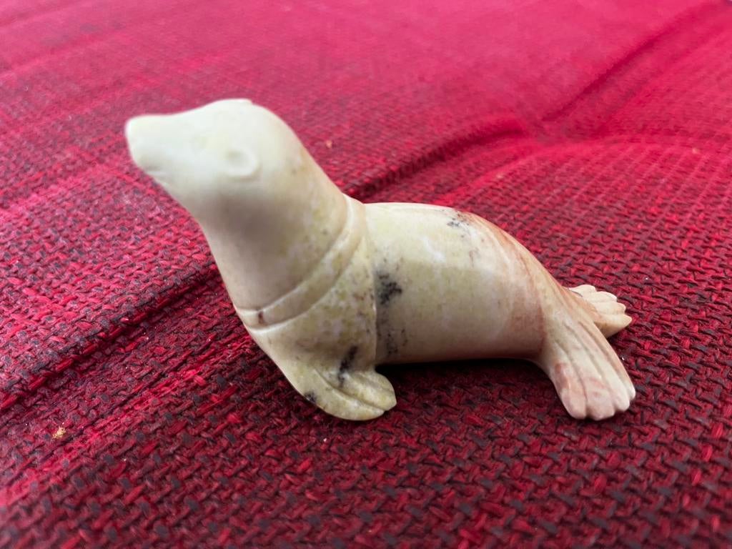 Zeehond in marmer, Antiek en Kunst, Ophalen of Verzenden