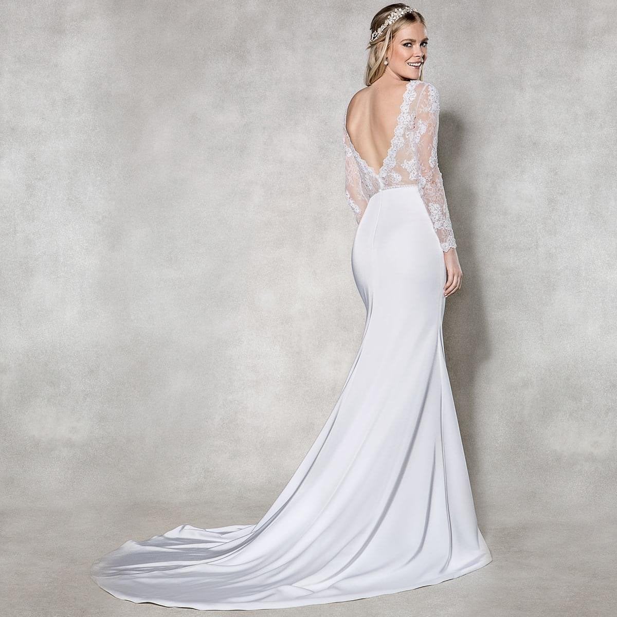 Elegante trouwjurk, Ophalen of Verzenden, Zo goed als nieuw, Trouwjurk