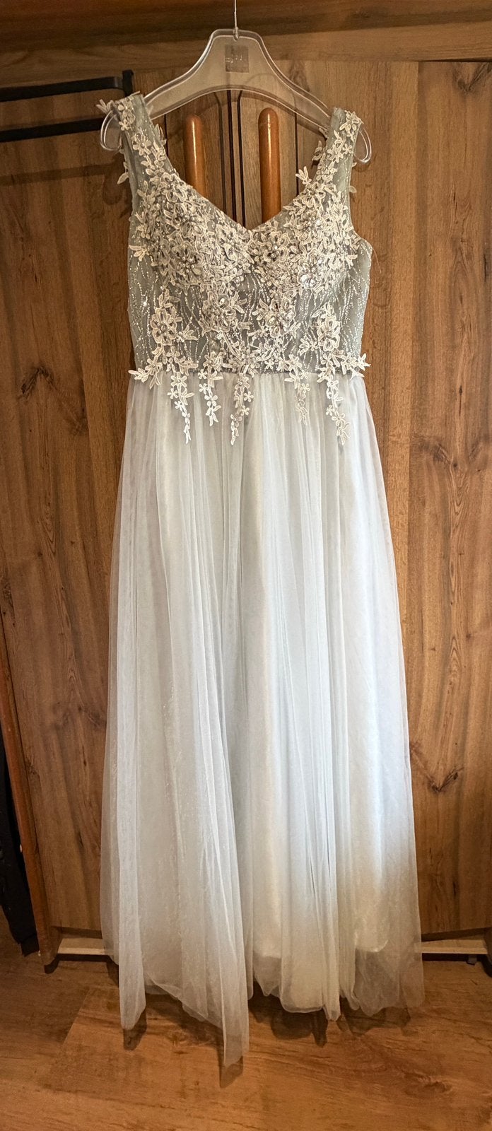 Robe de soirée ou mariage, Kleding | Dames, Trouwkleding en Trouwaccessoires, Ophalen, Zo goed als nieuw, Zilver