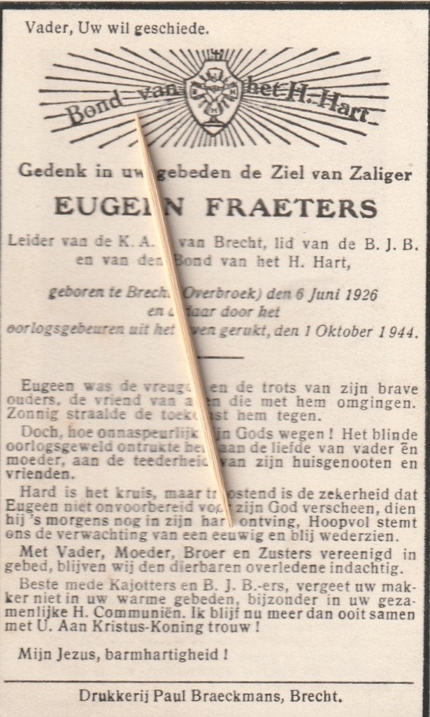 Oorlogslachtoffer 1940-45, Verzenden