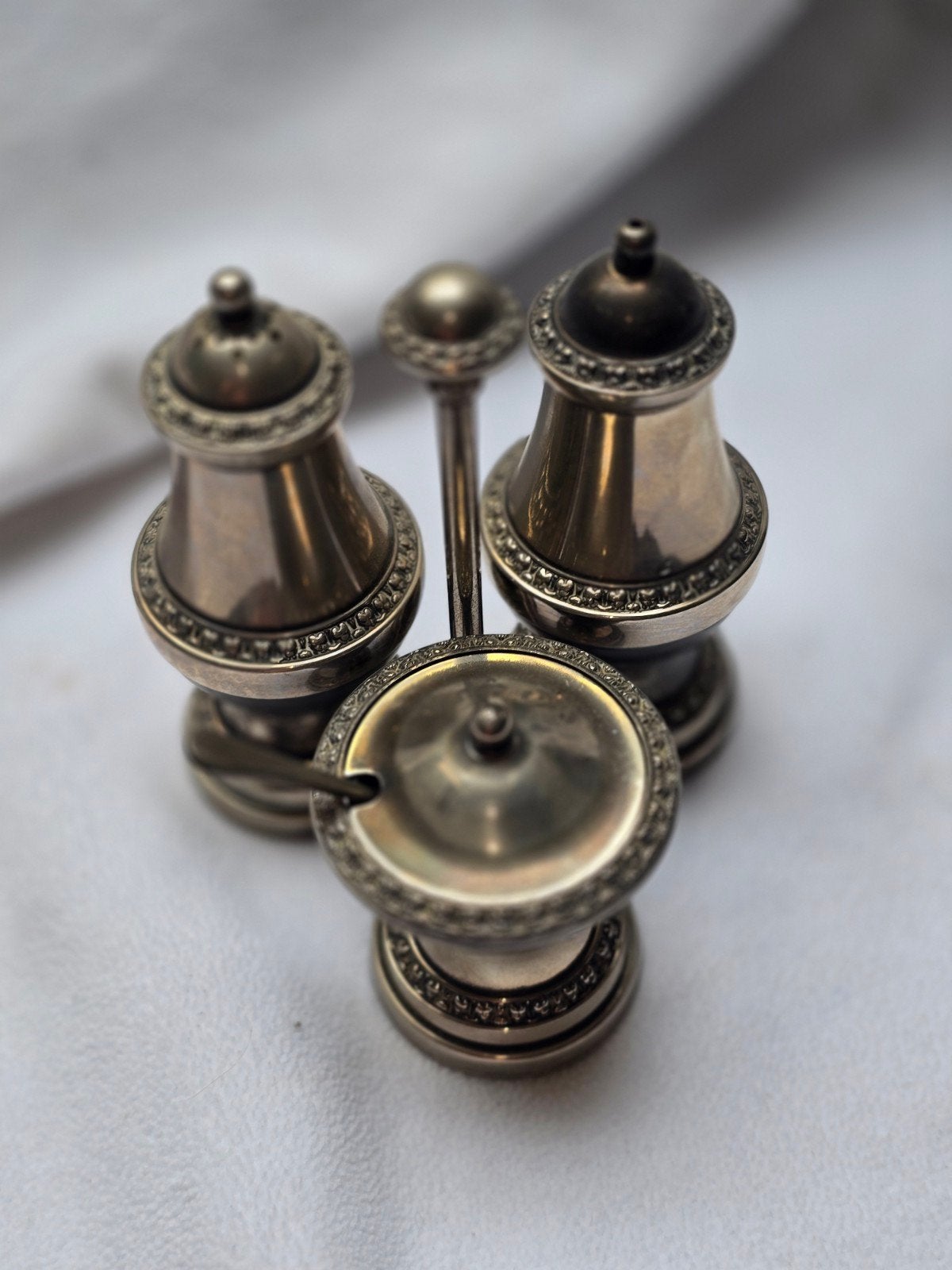 zilveren zout en peperset, Ophalen, Zilver