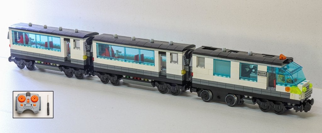 LEGO elektrische passagierstrein met USB oplaadbare batterij, Ophalen of Verzenden, Gebruikt, Compleet, Lego